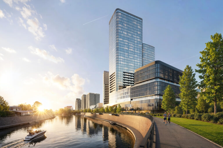 Wieża Quorum Tower osiągnęła pełną wysokość 137 metrów