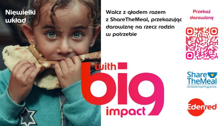 Edenred uruchamia wyzwanie ShareTheMeal 2026, aby zebrać 100 000 posiłków w walce z globalnym głodem.